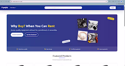 Equiply online equipment rental platform
