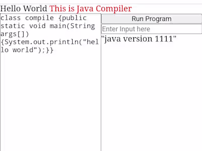 Online Java Compiler