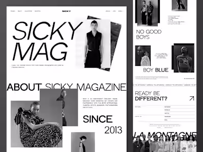 Redefining Bold Creativity with Sicky Magazine's Website
