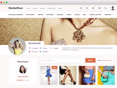 I will develop best and eye catching marketplace and website