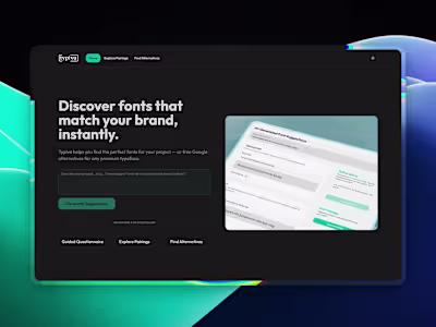 Just built a font suggester app at typiva.com (http://typiva...
