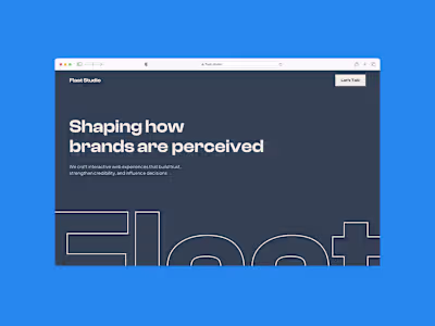 Flaat Studio Interactive Website