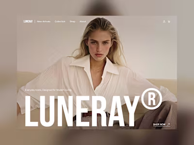 Modern fashion ecommerce landing page