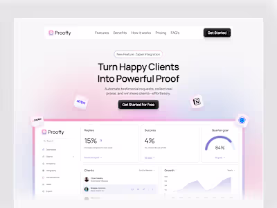 Proofly: A Modern SaaS Landing Page Design