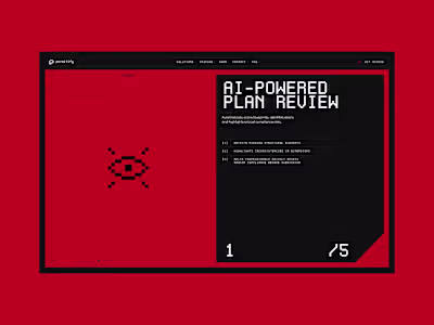 AI interface landing page screens design