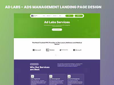 Designed a high-converting ad management landing page within...