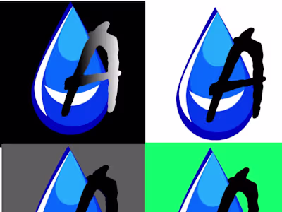 Sample logo for A water bottle company named AQUASS