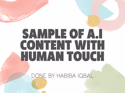 Sample of A.I Content Editing with human touch