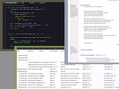 Automated Worship Schedule PDF Scraper to CSV Converter