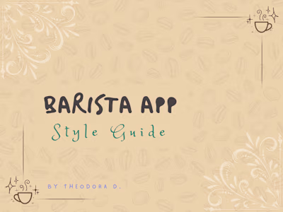 Barista App Style Guide