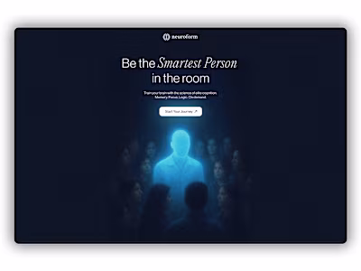 Landing Page Design - Neuroform