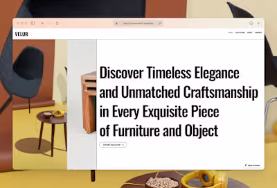 Velur - Furniture Design Studio Template