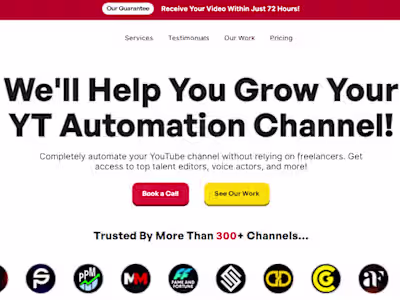 Full Video Production For YouTube Faceless Channels 
