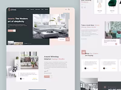 Interior Studio - Landing page