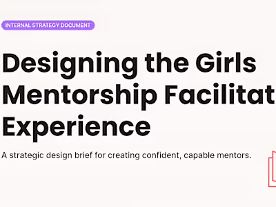 Pitch Deck for a Girls’ Mentorship Facilitator Experience