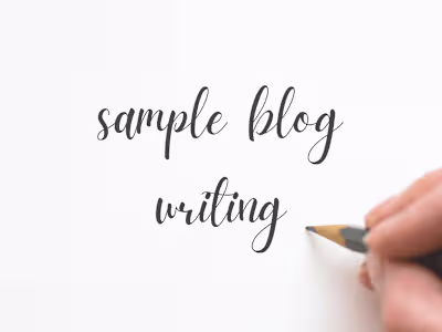 Blog Writing Samples