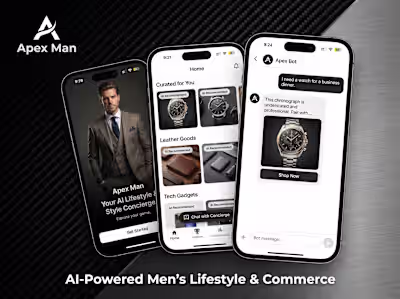 Apex Man is a conceptual e-commerce platform I designed to r...