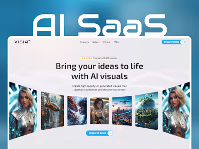 Visia – AI SaaS Landing Page Framer Website Template