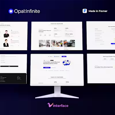 Opal Infinite – Website Design & Framer Build