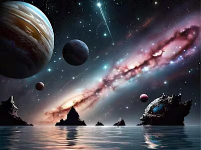 Surreal Ocean Galaxy