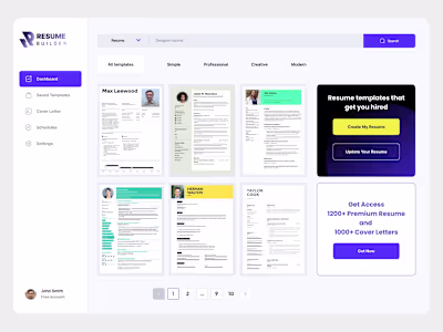 Resume Builder SAAS Design