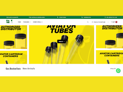 Custom Shopify Store for Premium Cannabis Packaging Brand