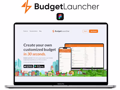 Promote budget-building app with a clean, modern website.