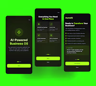 A sleek onboarding experience designed