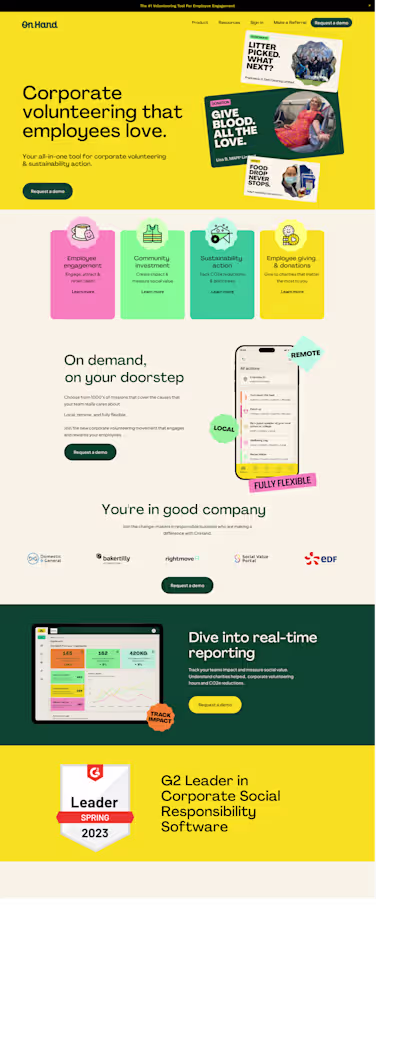 UI/UX Design saas landing page