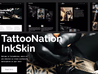 InkSkin Landing Page