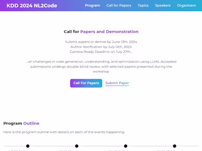 [Event Landing Page] NL2Code