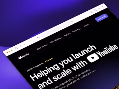 Galactic Media || Framer Web Design