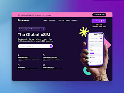 🚀 Framer Development of Roamless.com  🚀