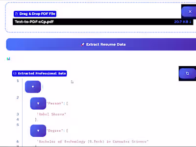 Developed a high-precision Resume Parser using a