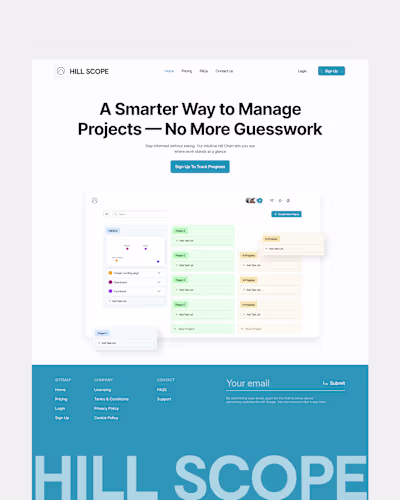 Hill Scope Landingpage design