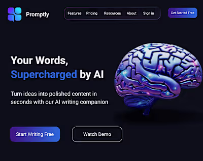 Promptly-AI-Powered Creative Writing Landing Page