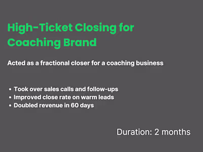 Fractional Closing for High-Ticket Coaching