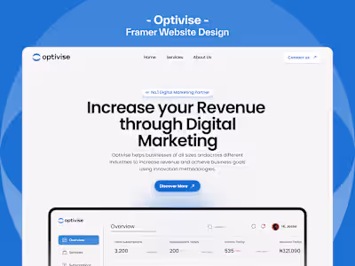Optivise Landing Page Design and Development