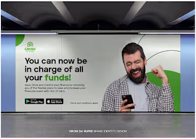 Brand Identity Design for Grow De' Rupee, India