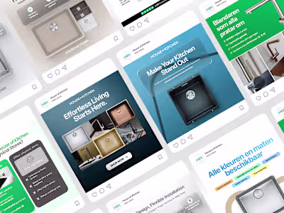 Static Ads Design for Modern Kitchen Brand