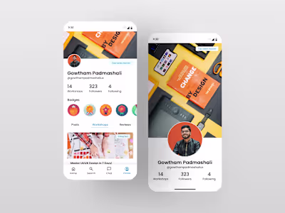 Mentoring App- User Profile UI