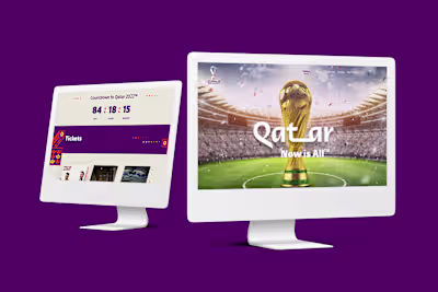 QATAR WORLD CUP LANDING PAGE REDESIGNED on Behance