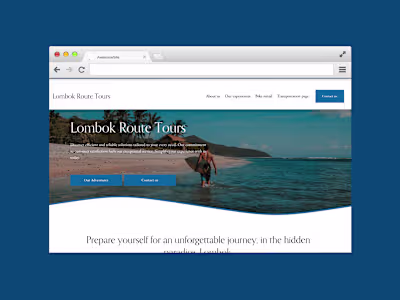 Creation of a Website for a Travel Agency: Lombok Route Tours