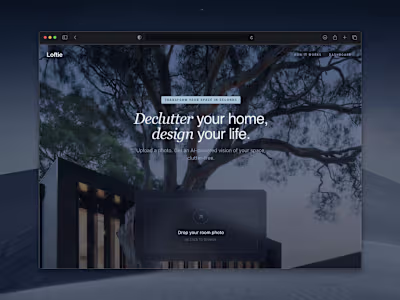 AI-Powered Room Decluttering & Home Styling Web App (Loftie AI)