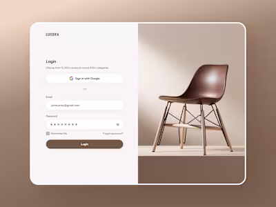 Luxora user onboarding journey