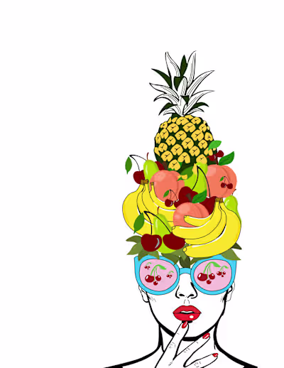 Produce Queen Produce Bag Illustration