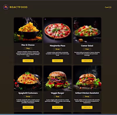 React Food Order site