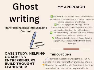 Ghostwriting project 