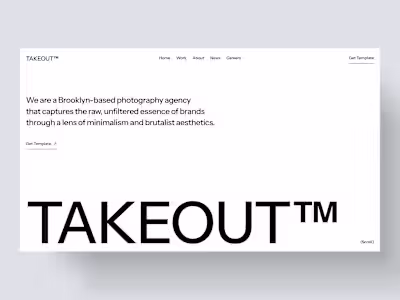 Takeout — Framer Template