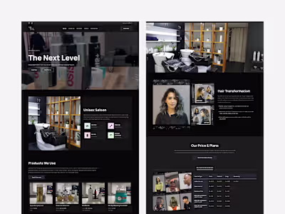 Next Level Salon Website